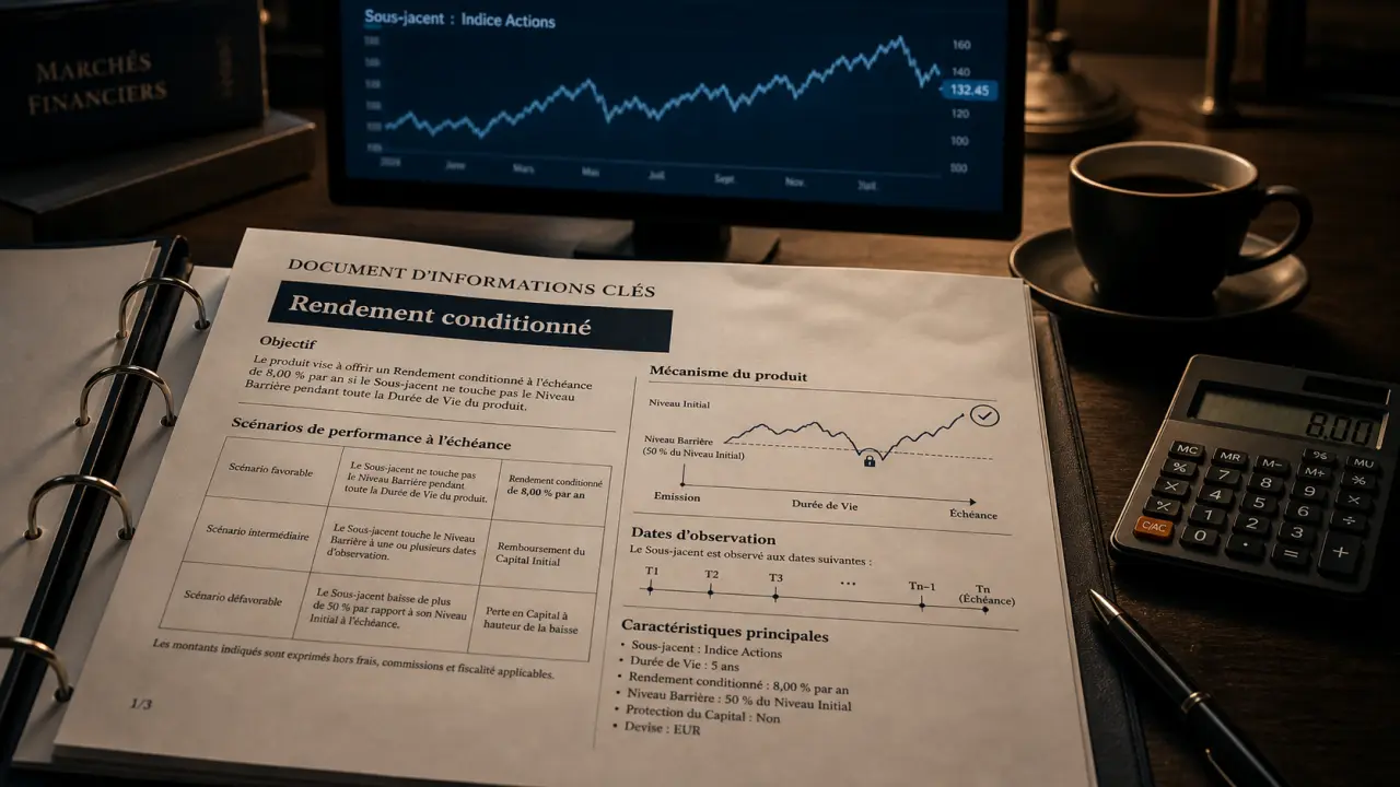 Définition produits structurés : rendement conditionné, protection du capital