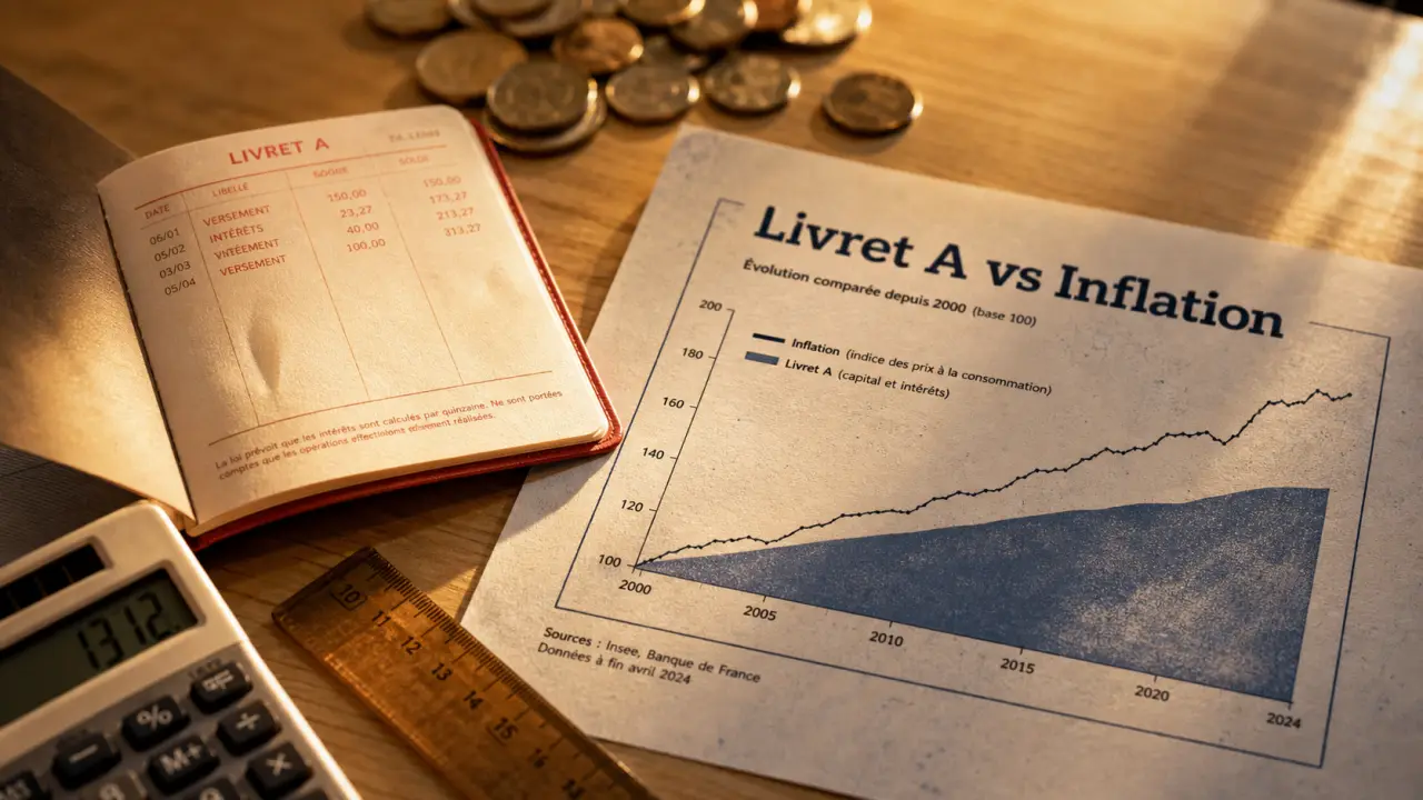 Inflation livret A : livret ouvert, calcul et graphique
