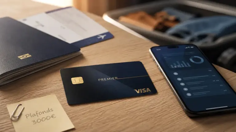 La banque postale carte premier Visa : plafonds 3000€ sur bureau, passeport et smartphone
