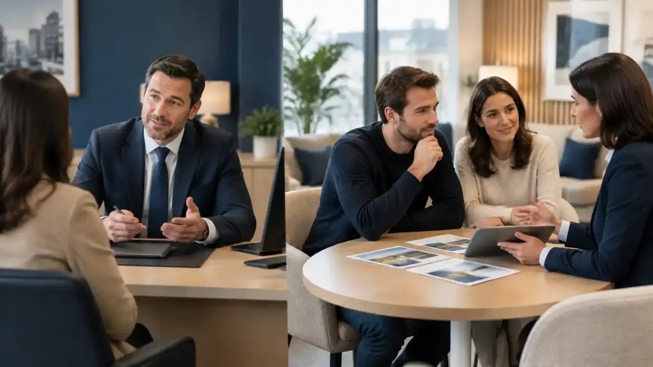 Illustration comparant un courtier en rachat de cr&eacute;dits et une banque traditionnelle